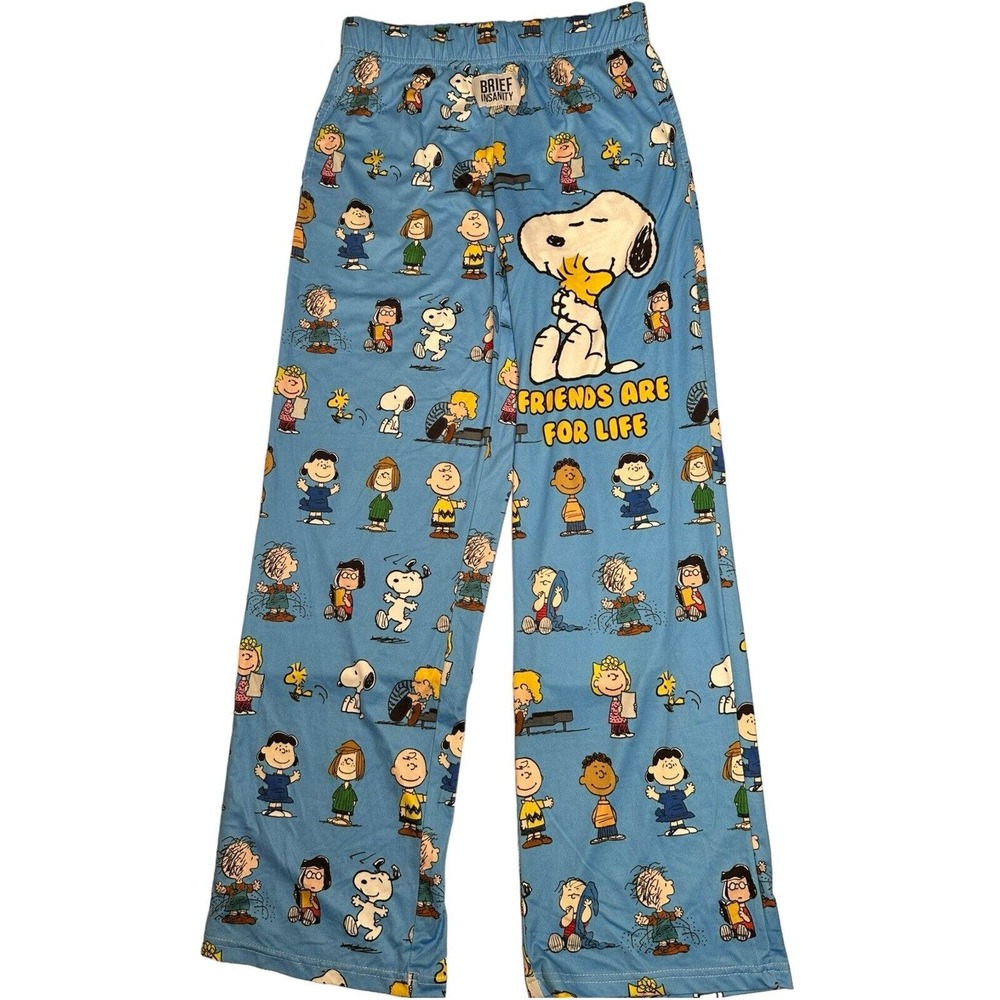 Brief Insanity Peanuts Snoopy Friends are For Life Pajama Lounge Pants Size M